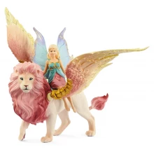 Schleich Bayala Fairy in Flight on Winged Lion Toy Figure