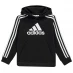 Детская толстовка adidas 3-stripe logo hoodie Junior Boys Black/White