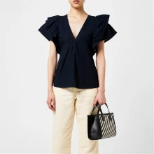 Женская блузка Tommy Hilfiger CO SATEEN FRILL BLOUSE SLVLS